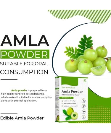 Amla Powder for Hair Growth (250 Grams) | Ideal for Hair & Skin | 100% Natural No Preservatives No Color or fragrance added - Buy Online on GoSupps.com