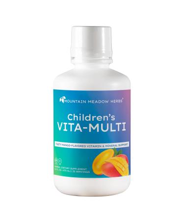 Mountain Meadow Herbs Children's Vita-Multi: Blended Vitamin & Mineral Supplement - Fast Absorbing Liquid Kids Vitamins with Fruits, Greens, and Eye-Protecting Lutein (16 oz.) Vita-Multi Liquid