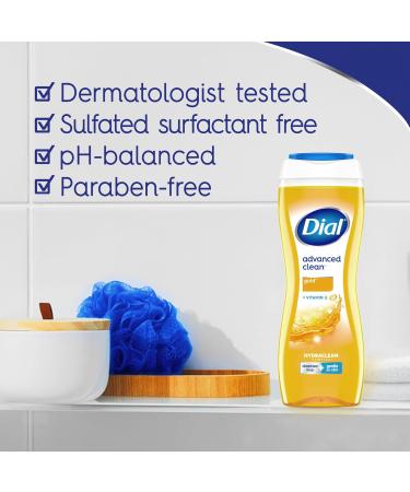 Dial Body Wash Advanced Clean Gold 16 Fl Oz Pack of 4 Hydraclean Complex & Vitamin E Gentle Leaves Skin Feeling Nourished Dermatologist-Tested No Parabens & Sulfates Gold 16 Fl Oz (Pack of 4) - Buy Online on GoSupps.com