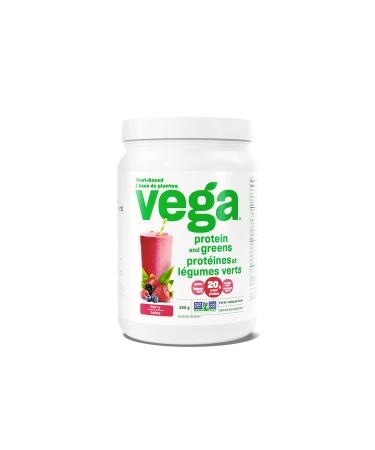 Vega Protein and Greens Berry (18 Servings) Plant Based Protein Powder Plus Veggies Vegan Non GMO Pea Protein For Women and Men 522g (Packaging May Vary) Berry 18 Servings (Pack of 1)