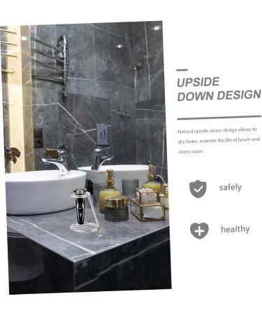 MERRYHAPY Razor Holder & Brush Organizer - Shaving Stand for Men | Durable Ferroalloy Razor Rack - Buy Online on GoSupps.com