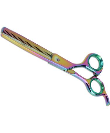 Sharf Gold Touch 6.5 42-Tooth Rainbow Thinning Shear for Dogs - Japanese Stainless Steel Pet Shears - Buy Online on GoSupps.com