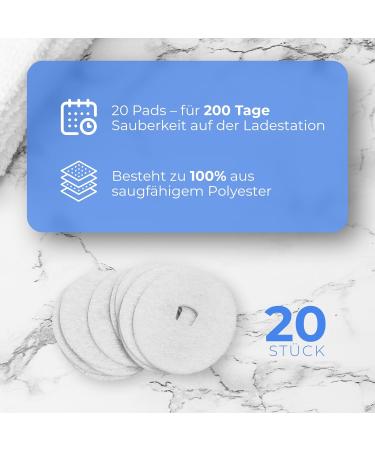 Dabblu Clean Pads for Oral-B Charging Station | 20 Pack Electric Toothbrush Hygienic & Easy to Use 100% Polyester - Precise Fit & Guaranteed Charging Function - Buy Online on GoSupps.com