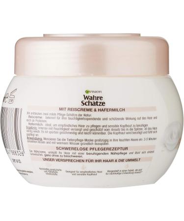 Garnier Deep care mask gentle oatmeal moisturizing nourishes protects and soothes for sensitive hair true treasures 1 piece 1 x 300 ml 300 ml 1er Pack - Buy Online on GoSupps.com