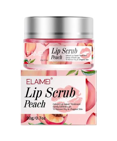 Blue Finger Lip Scrub, Lip Sleeping Mask, Lip Treatment,Peach Overnight Moisturizing Repairing Lips Mask, Sleeping Lip Balm, Peeling Lips, Lip Primer, Chapped Skin (Peach)