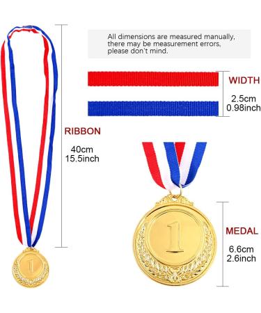 Swpeet Metal Olympic Style Gold, Silver, Bronze Award Medals with Ribbon - Great for Kids Events, Office Games - 1st 2nd 3rd Place - Buy Online on GoSupps.com