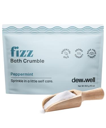 Dew Well - Bath Crumble - Bath Bomb Fizz You Sprinkle In - Relax and Unwind - Helps Clear Congestion and Boost Your Mood - Customize Your Bath Experience - Peppermint