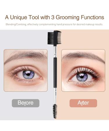 3-Head Eyebrow & Eyelash Shaper | Double-Headed Brush Tool for Lash Separation Mascara Clump Removal & Brow Grooming - Perfect Makeup Accessory for Flawless Eyebrows & Lashes - Buy Online on GoSupps.com