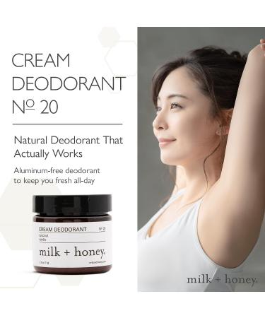 Milk + Honey Aluminum Free No. 20 Cream Deodorant with Coconut and Vanilla 2.5 oz - Natural Deodorant for Women and Men - Buy Online on GoSupps.com