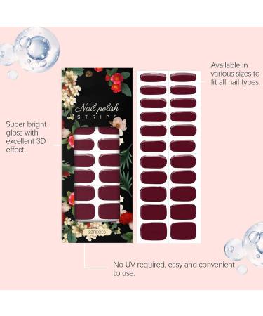  Generisch Set of 22 red gel nail strips - Long-lasting - Stickers for manicures and pedicures - For home and autumn - Buy Online on GoSupps.com