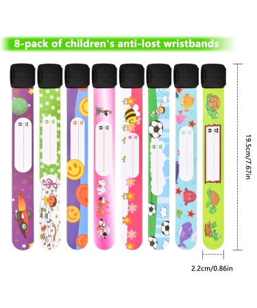 Emergency SOS Bracelet for Kids - 8 Pieces Waterproof Name Bracelets for Boys & Girls | Anti-Loss Travel Accessory - Buy Online on GoSupps.com
