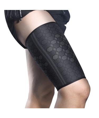 ISOI Thigh Compression Support Sleeve Men Women Leg & Thigh Brace Wrap for Siatica Improved Blood Circulation Recovery & Pain Relief for Hamstring and Quadricep Muscle Injury and Strain Recovery