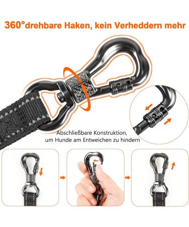 Aystkniet Bungee Tow Leash for Dogs - 3m to 20m Shock-Absorbing with Padded Handle & Reflective Threads Ideal for Medium & Large Dogs - Green - Buy Online on GoSupps.com