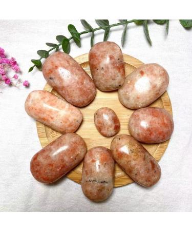 Natural 1pc Natural Gold Sun Palm Oval Smooth Polished Palm Home Decor Natural Stones and Minerals - Buy Online on GoSupps.com