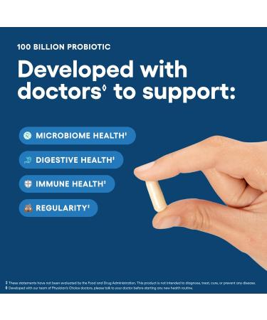 Physician's CHOICE 100 Billion Advanced Probiotic - 16 Strains + Organic Prebiotics - Digestive & Gut Health - Supports Occasional Constipation Diarrhea Gas & Bloating - Probiotics for Women & Men - Buy Online on GoSupps.com