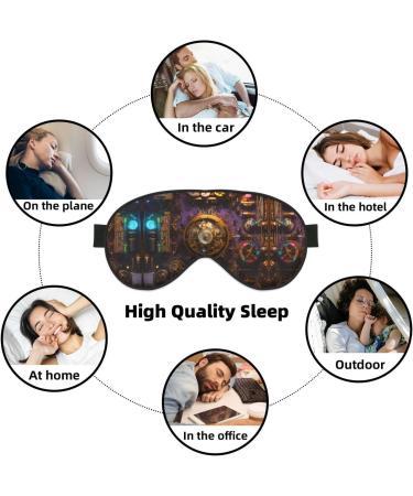 SSIMOO Bronze Gears Clock Eye Mask - Soft Breathable Travel Eye Patch for Relaxation | International Shipping - Buy Online on GoSupps.com