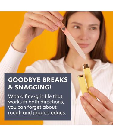 Bona Fide Beauty Czech Glass Nail File - Soft Gold & Orange - High Grit Crystal Nail File - Ideal Gift for Women - Buy Online on GoSupps.com