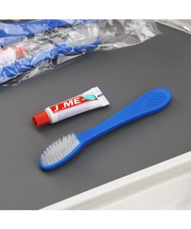 Xuezoioy Mini Disposable Toothbrush with Toothpaste - Pack of 30 Individually Wrapped Blue Travel Toothbrushes for Homeless Shelters and Hospitals - Buy Online on GoSupps.com