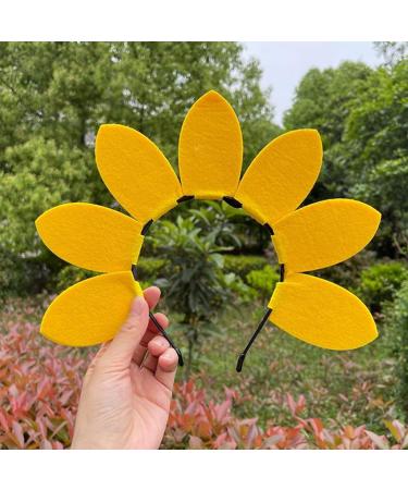 hgnxa Summer Hair Hoop Headwear for Floral Party Headband Birthday Party Sunflower Theme Floral Gathering Color - Buy Online on GoSupps.com