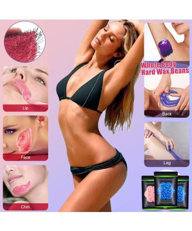 Auperwel Hard Wax Beans â€“ 10.5oz Painless Hair Removal Wax Beads for Brazilian, Bikini, Face & Legs â€“ 3 Packs (2 Blue, 1 Pink) â€“ Ideal for Men & Women - Buy Online on GoSupps.com