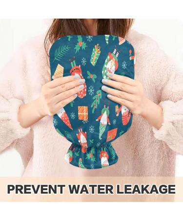 Funny Christmas Gnome Hot Water Bottle | 2L Fleece Cover for Hot & Cold Compresses - Perfect Holiday Gift - Buy Online on GoSupps.com