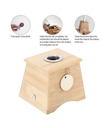 Massage Moxibustion Box - Bamboo Moxa Roller & Tool | 10x10x9 Single Hole for Optimal Relaxation - Buy Online on GoSupps.com