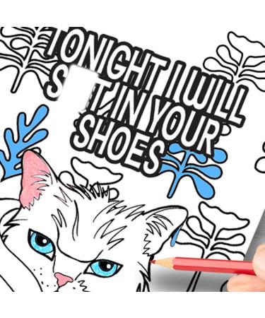 Dessins de coloriage f lins Livre de coloriage pour chats Livre th me et d tente pour chats Livre de coloriage d taill extravagant pour chats et anti-stress Kitten Coloring Book+24 painting pens - Buy Online on GoSupps.com