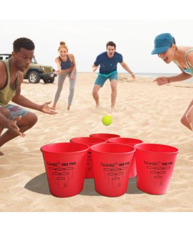 Tuahoo Yard Pong - Giant Outdoor Toss Game for Families, Tailgate, Beach, Camping - Includes Buckets and Balls - Fun Lawn and Backyard Game - Buy Online on GoSupps.com