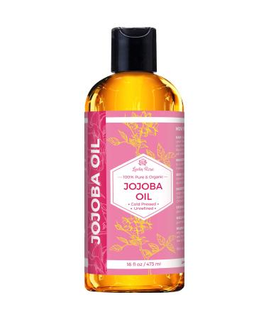 Jojoba Oil by Leven Rose, Pure Cold Pressed Natural Unrefined Moisturizer for Skin Hair and Nails 16 Fl. oz