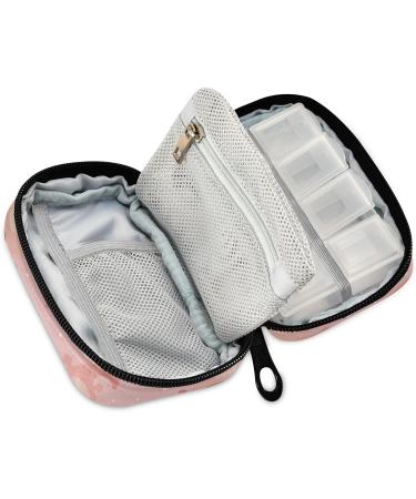 Pfrewn 7-Day Axolotl Kawaii Pill Organizer Case - Portable Pink Travel Vitamin & Medicine Holder with Zipper - Buy Online on GoSupps.com