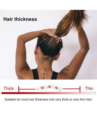 DEEKA 6 PCS Pearl Hair Clips - Banana Clips & Jaw Clips for Women & Girls | 4.1 Inch Rhinestone Barrettes - Buy Online on GoSupps.com