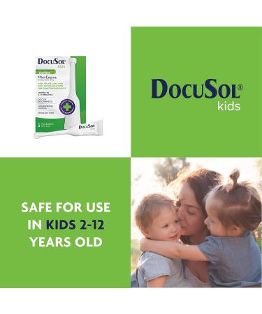 Docusol Kid's Mini Enema 100mg for Constipation Relief - 5 Count Pack - Buy Online on GoSupps.com