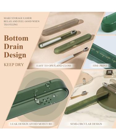 Antibacterial Travel Toothbrush Case Portable Breathable Toothbrush Holder Travel Essentials Toothbrush Cover for Women Leak Hole Translucent Design Toothbrush Storage Box for Travel Business Home Camping School(Green) Green*1 - Buy Online on GoSupps.com