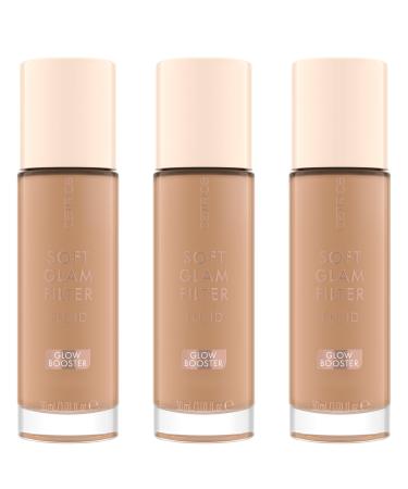 Catrice soft glam filter fluid base No. 030 nude nourishing natural shiny shiny radiant vegan oil -free without perfume without alcohol 3x30ml) 030 medium 30 ml (3 pack)