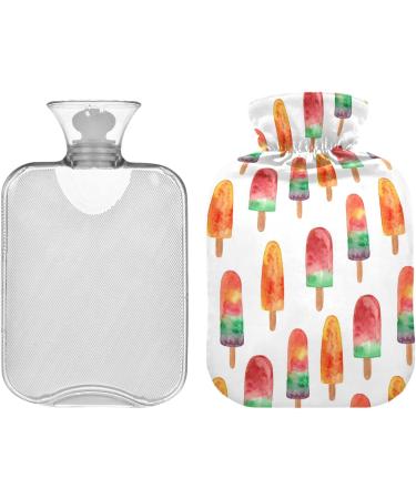 Naanle 2L Watermelon Ice Heat Bottle with Cover | Transparent Hot Water Bottle for Bed | Hand/Foot Pain Relief & Heat Therapy - Buy Online on GoSupps.com