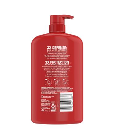 Old Spice Cleansing Body Wash for Men 3X Defense 24/7 Shower Fresh with Lasting Scent 2-in-1 Body & Face Wash Raptorstrike with Dark Berry Scent 33.4 oz 33.4 Fl Oz (Pack of 1) - Buy Online on GoSupps.com