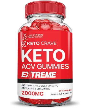 Justified Laboratories (3 Pack Keto Crave Keto ACV Gummies Extreme 2000MG Keto Crave Keto Gummies Advanced Formula Apple Cider Vinegar with Pomegranate Beet Juice Powder B12 Vegan Non GMO 180 Gummys - Buy Online on GoSupps.com