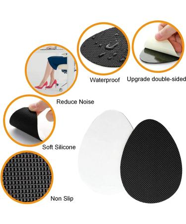 12PCS Black Non Slip Shoe Pads - Self Adhesive Silicone Grips for Heels - Anti Slip Shoe Sole Protectors - Buy Online on GoSupps.com