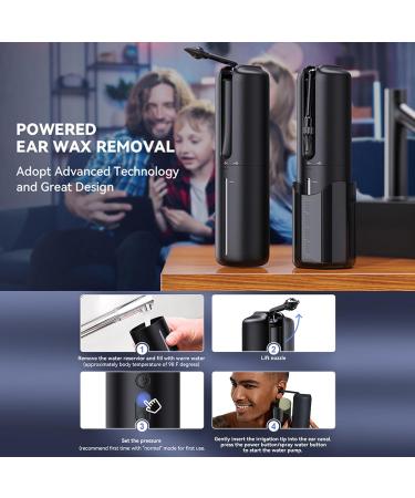 W60 Ear Wax Removal Kit 4 Pressure Settings USB Rechargeable Electric Water Powered Ear Cleaner for Shower Electric Ear Irrigation Cleaner Tool For Adult Home Use - Buy Online on GoSupps.com