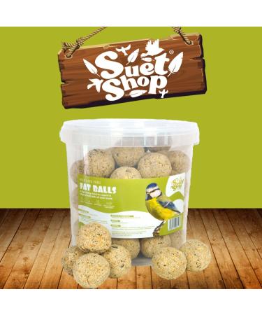 The Suet Shop 80g x 50 Standard Suet Fat Balls - High Energy & Protein for Wild Birds - Buy Online on GoSupps.com