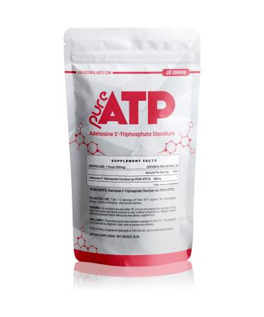 Pure ATP: Adenosine Triphosphate Powder | Intracellular Energy | Brain and Muscle Endurance | 20 Grams