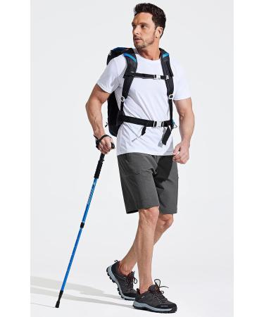 Libin Men's Quick Dry Stretch Cargo Shorts - Grey, Large | Lightweight Golf, Hiking & Travel Shorts for Fishing & Work - Buy Online on GoSupps.com