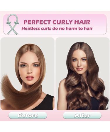 Cardamom Green Heatless Curlers Headband - DIY Long Hair Styling Tool for Overnight Heatless Curls - Buy Online on GoSupps.com