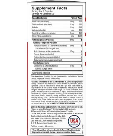 Hydroxycut Pro Clinical Weight Loss - 72 Rapid-Release Capsules for Effective Fat Burning - Buy Online on GoSupps.com