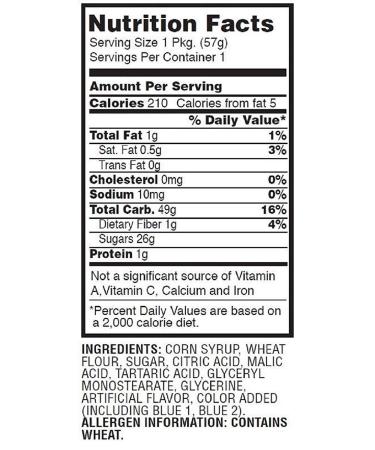 Sour Punch Straws Blue Raspberry - 2oz Tray, Pack of 24 | Sweet & Sour Flavored Chewy Candy - Buy Online on GoSupps.com