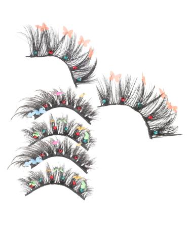 ABOOFAN 3 Pairs Fake Eyelashes False Lashes Halloween Decor False Eyelashes Individual Makeup Accessories Natural False Eyelashes Makeup Supplies Fluffy Chemical Fiber Cosmetics