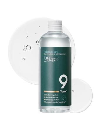Dr.twentyproject 9 Toner - Soothing Moisturizing Sebum Control with Mugwort Extract for Sensitive Dry Oily Skin Reduces Redness Whiteheads Blackheads - Korean Skin Care (300ml / 10.14 fl.oz)
