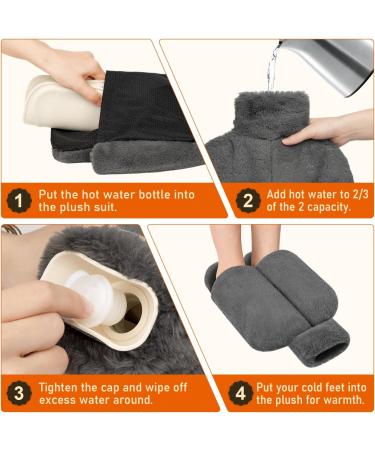 Ktueov Electric-Free Foot Warmer Heat Bottle 2L - Soft & Warm Heating Solution for Adults (Size 35-45) - Perfect for Home & Office - Buy Online on GoSupps.com