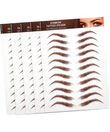 TOVINANNA 10 Sheets Eyebrow Stickers Simulation Eyebrow Fake Eyebrows Eyebrow Sticker for Eyebrows Waterproof 1 count (Pack of 1) Brownx2pcs - Buy Online on GoSupps.com