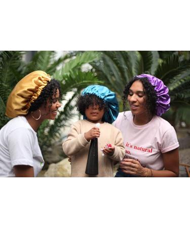 LERTREE 3PCS Elastic Satin Night Sleep Cap Hair Bonnet Hat for Women | Shower Caps Set - Buy Online on GoSupps.com